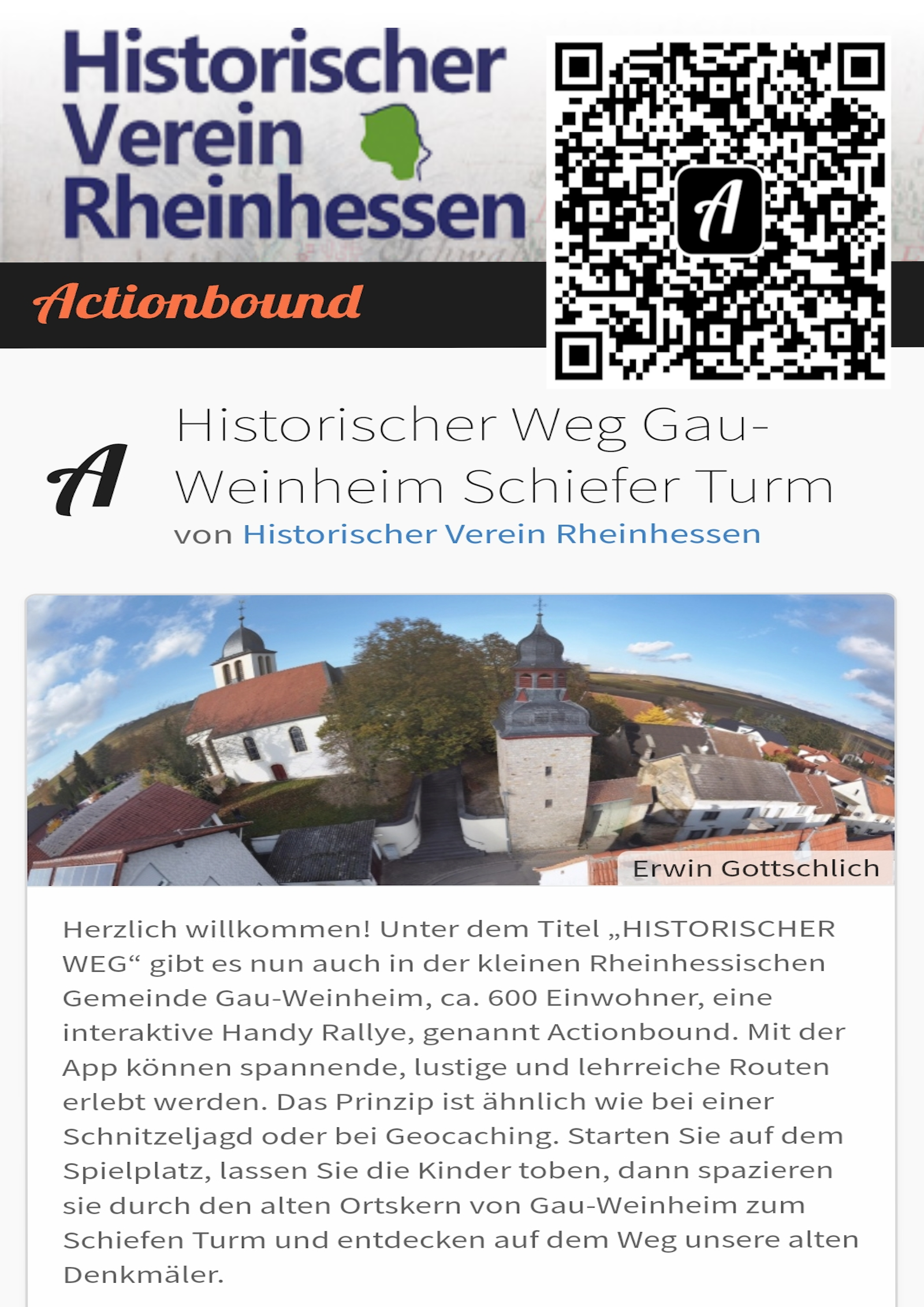 Actionbound - Historischer Weg